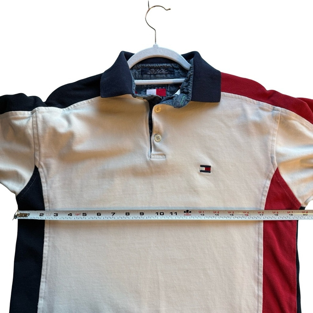Tommy Hilfiger Men's Tricolor Polo Shirt Size S Y2K Preppy Streetwear Classic - Picture 9 of 14
